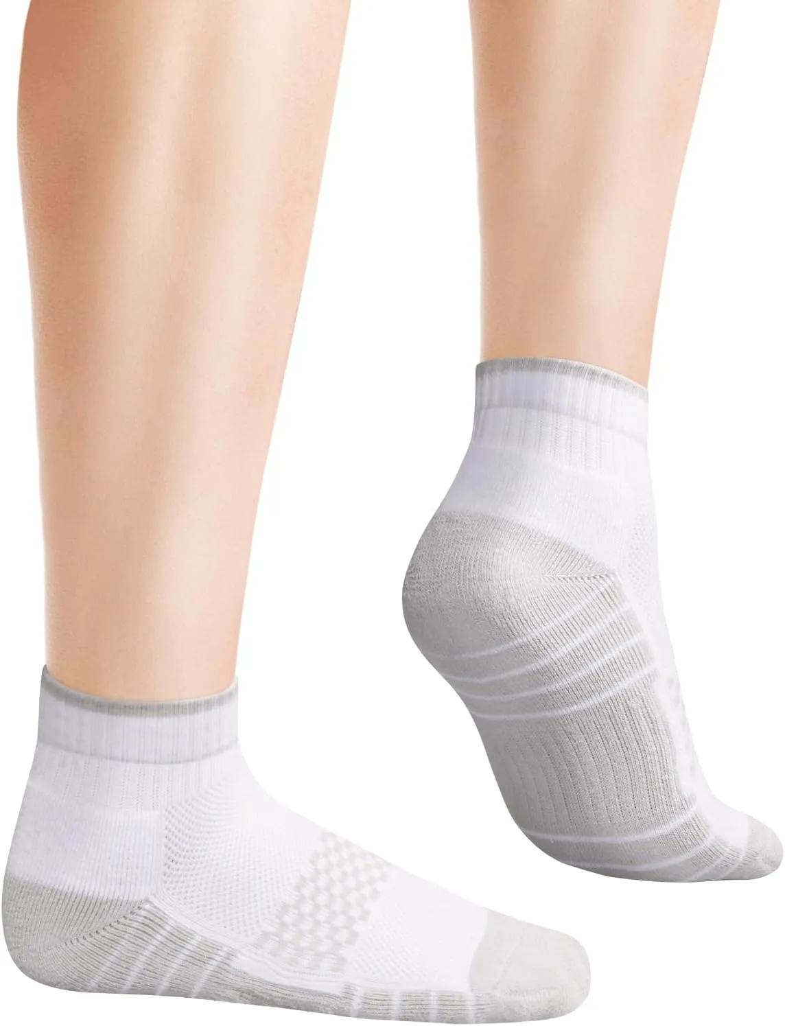 Womens Ankle Golf Tennis Athletic Socks for Women,Moisture Wicking Breathable Cotton Cushioned Quarter Socks,5 Pairs