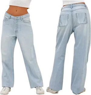 Women's Anotherchill Sweatpant Jeans 2025 High Waisted Denim Pants Drawstring Baggy Wide Leg Jean Casual Baggy Pant