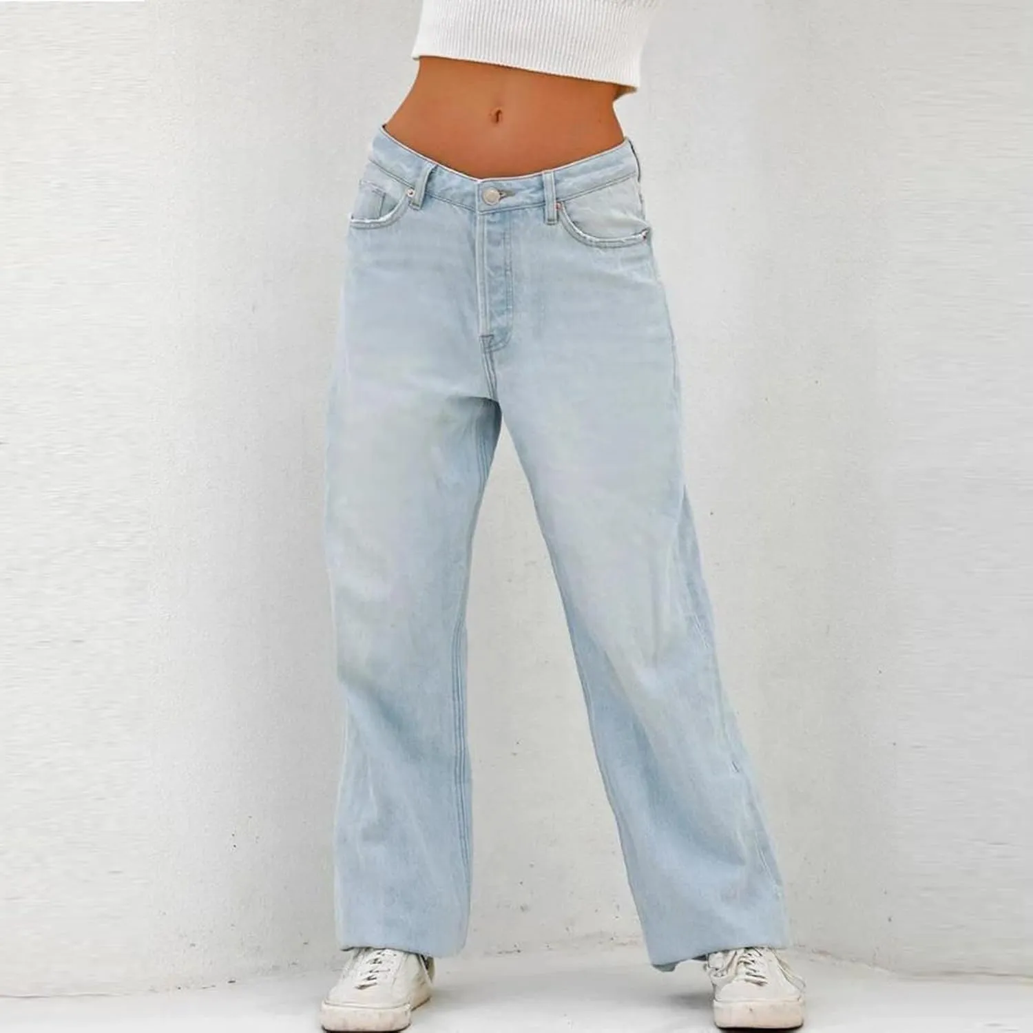 Women's Anotherchill Sweatpant Jeans 2025 High Waisted Denim Pants Drawstring Baggy Wide Leg Jean Casual Baggy Pant