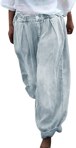 Womens Baggy Wide Leg Pants Y2K Floral Printed Wide Leg Baggy Jeans for Women Stretch High Waisted Straight Leg