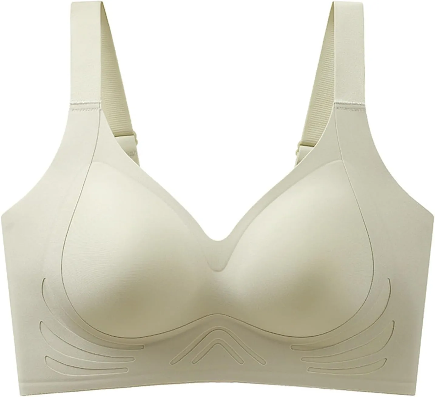 Womens Bras Full-Coverage Traceless Solid High Impact Support Gather Bralettes Lifting Fashion Bra for Heavy Breast
