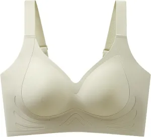 Womens Bras Full-Coverage Traceless Solid High Impact Support Gather Bralettes Lifting Fashion Bra for Heavy Breast
