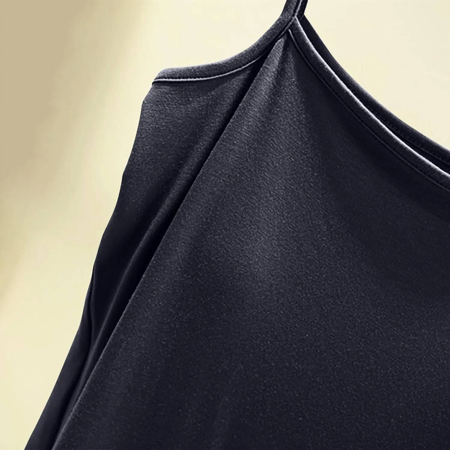 Womens Built-in Bra Padded Camisole Yoga Tanks Tops Wireless Support Short Cami Shirts Loose Fit Casual Blouse