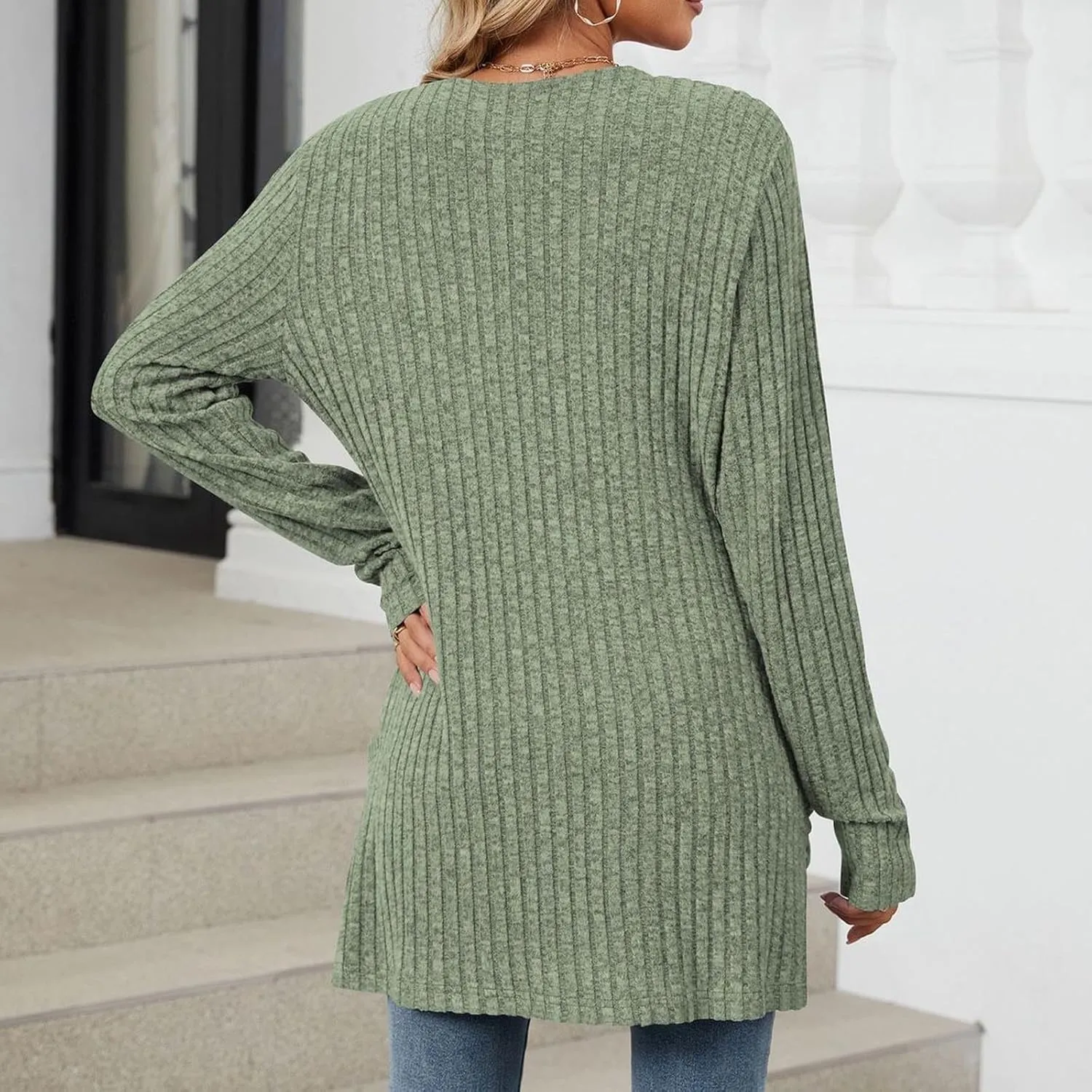 Womens Fall Fashion Cardigan Lightweight Soft Knit Cardigan Sweaters Long Sleeve Open Front Coat with Pockets