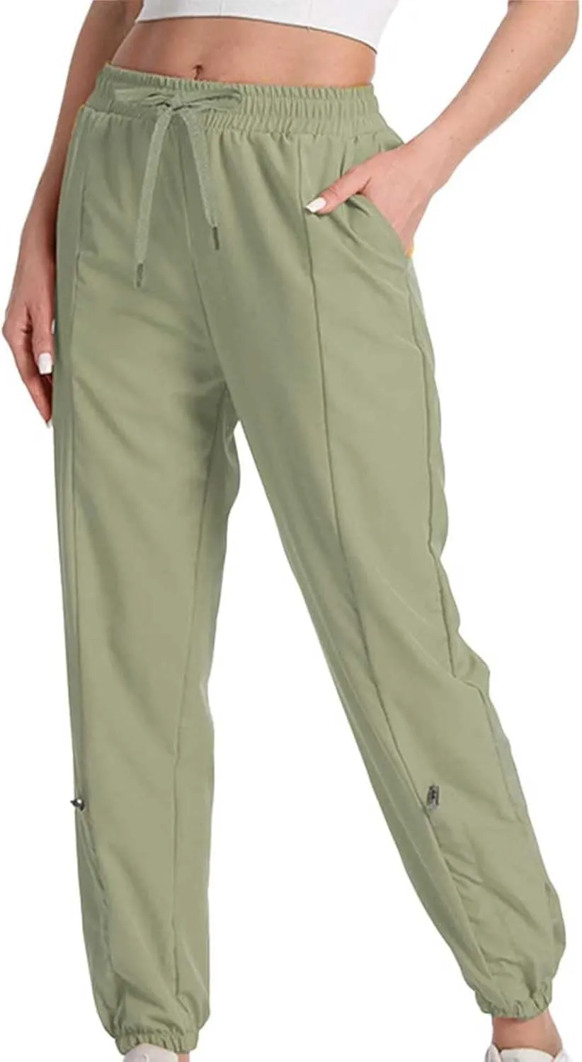 Women's Joggers Drawstring Hiking Pants with Pockets Active Pant for Women Athletic Stretch Breathable Sweatpant