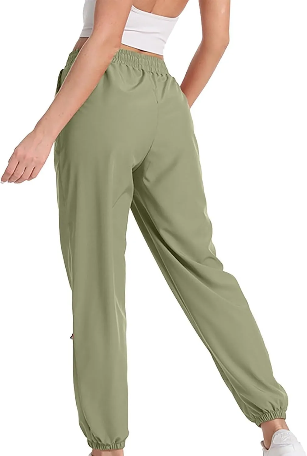 Women's Joggers Drawstring Hiking Pants with Pockets Active Pant for Women Athletic Stretch Breathable Sweatpant