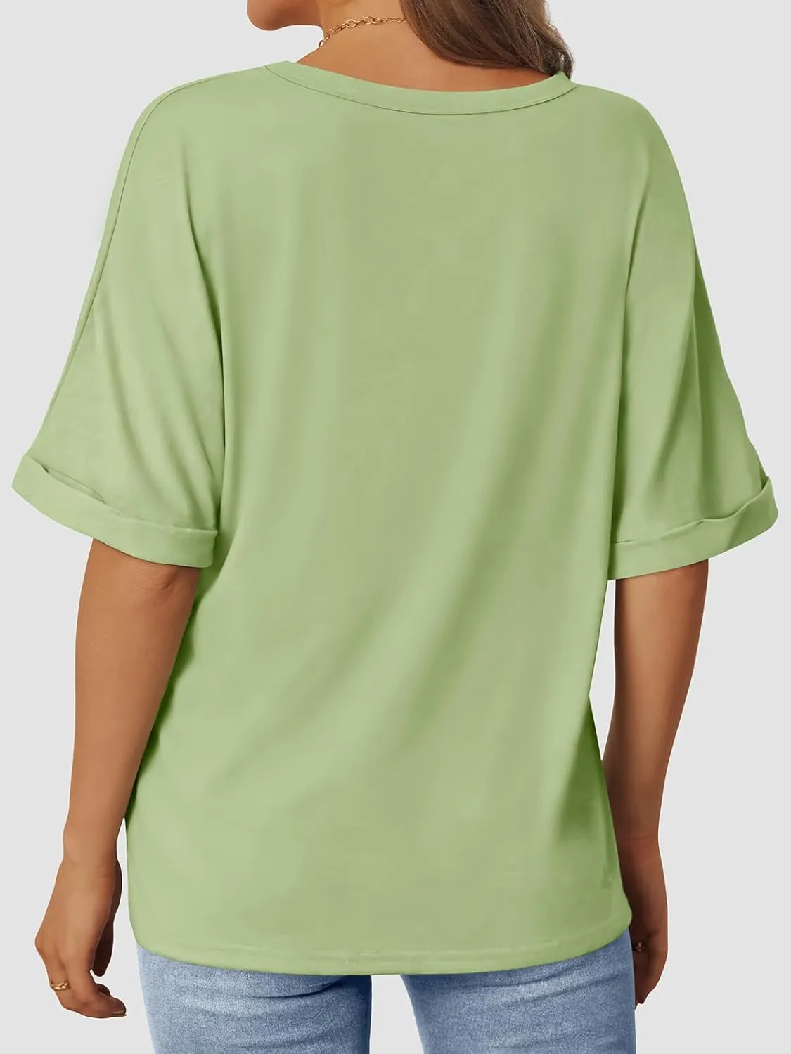 Women's Oversized T Shirts Short Sleeve Crewneck Summer Tops Casual Loose Basic Tee Shirts 2025 Trendy Clothes