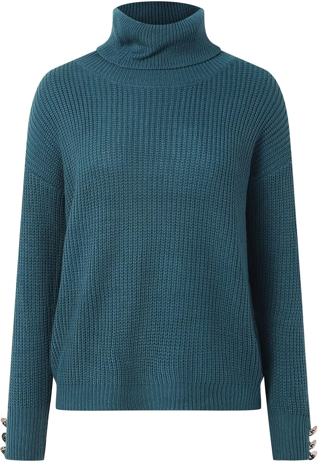 Womens Oversized Turtleneck Pullover Sweaters Cowl Neck Long Sleeve Winter Slouchy Loose Soft Knit Sweaters