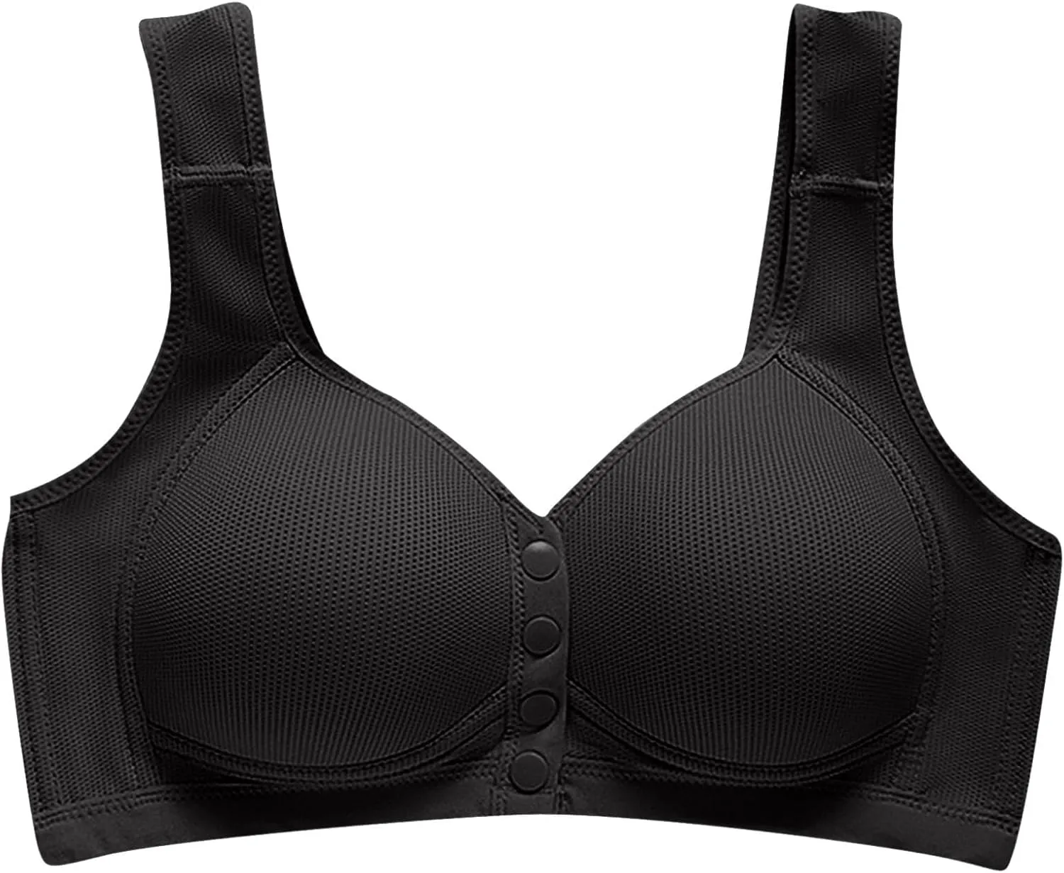 Women's Supportive Bra Comfortable Soft Tank Top Bra Adjustable Wireless Push-Up Side Breast Everyday Bra for Elderly