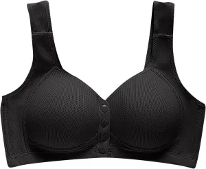 Women's Supportive Bra Comfortable Soft Tank Top Bra Adjustable Wireless Push-Up Side Breast Everyday Bra for Elderly