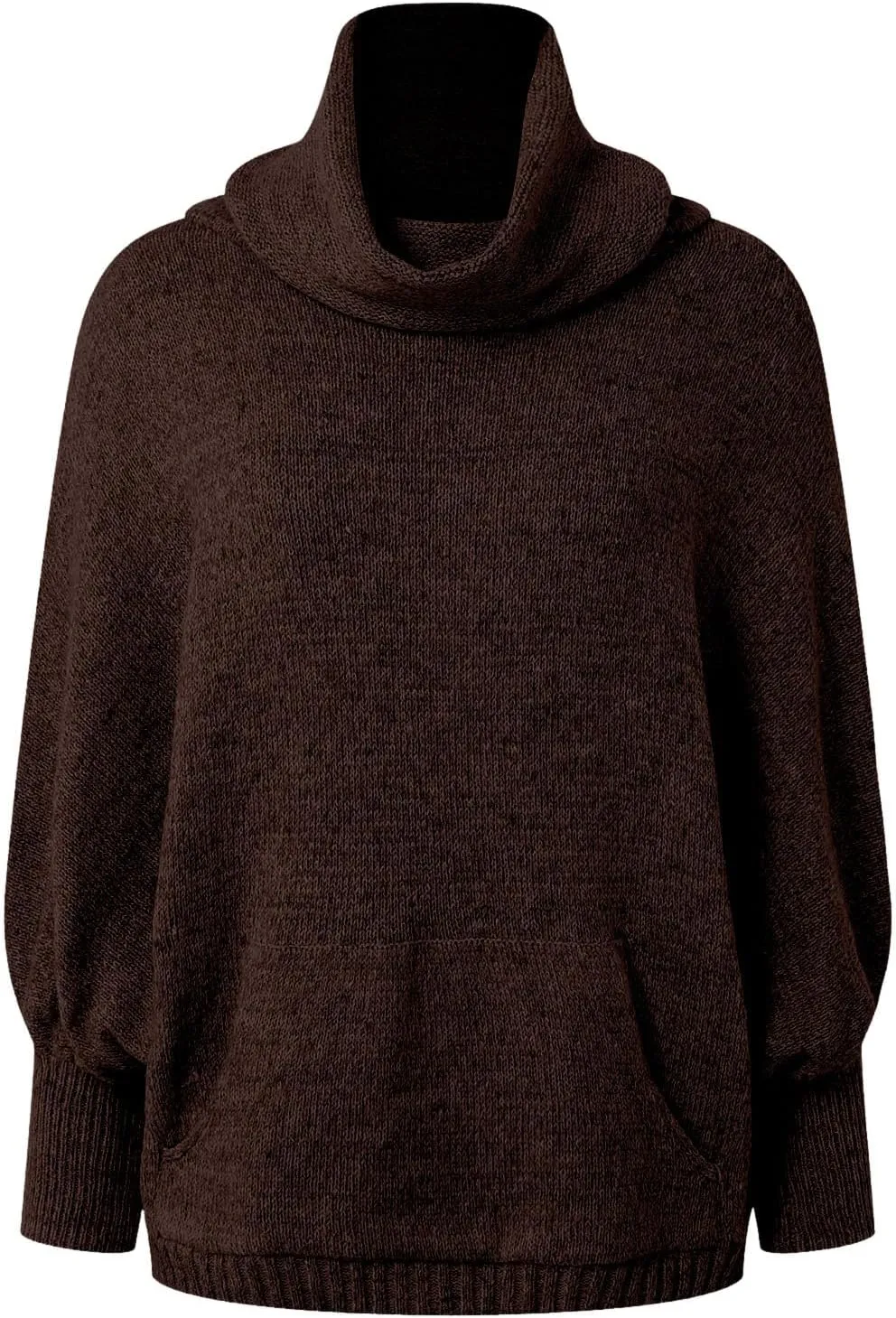 Women's Turtleneck Oversized Batwing Sweaters Casual Soft Knit Trendy Pullover Tops Winter Dresses 2024 Fall