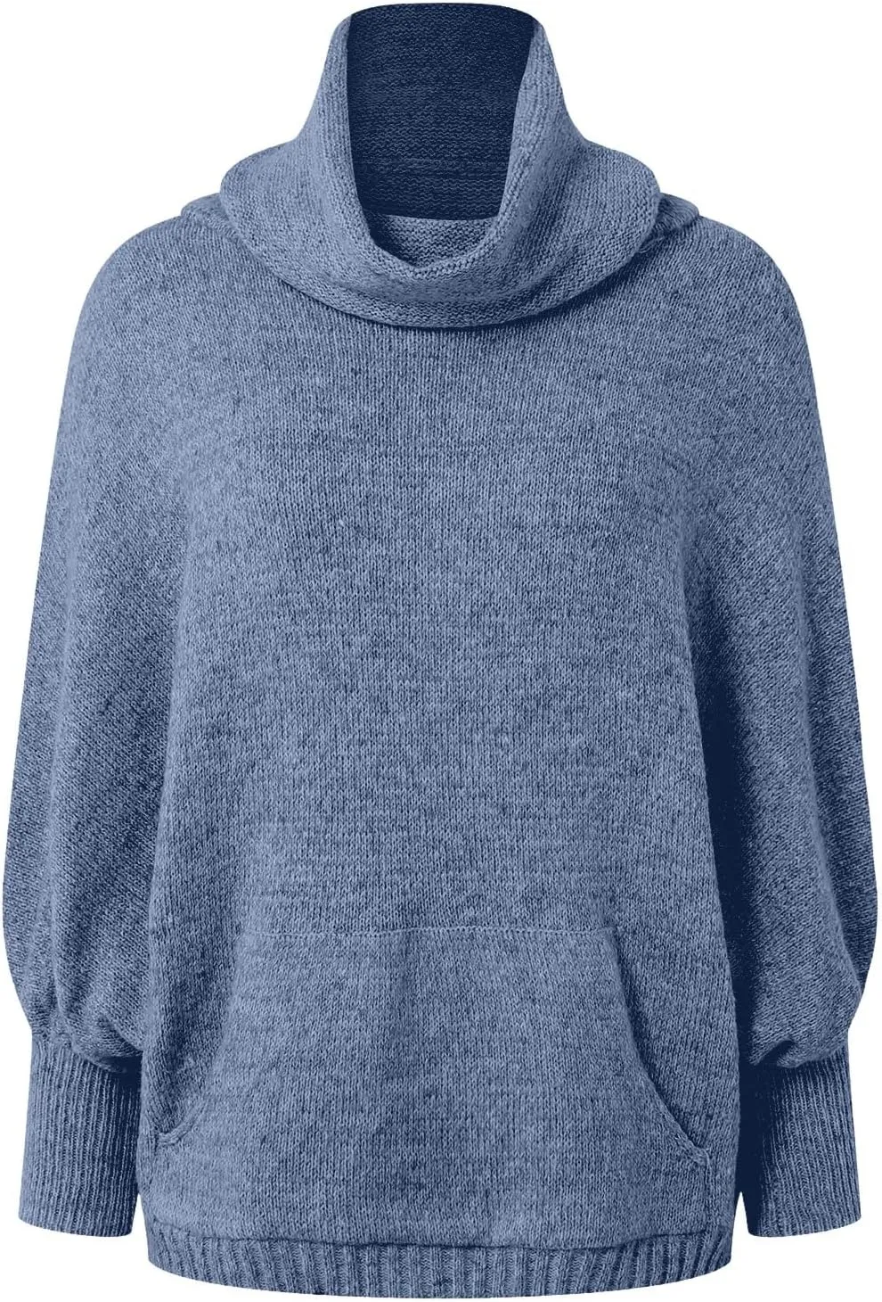 Women's Turtleneck Oversized Batwing Sweaters Casual Soft Knit Trendy Pullover Tops Winter Dresses 2024 Fall