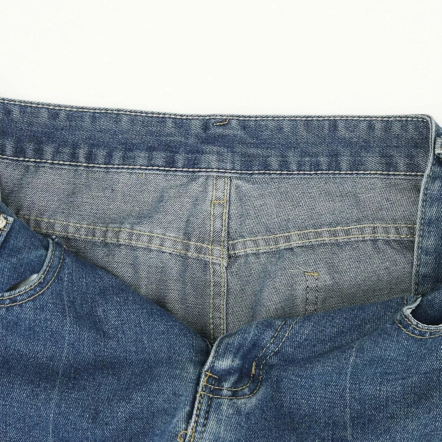 Women's Wide Leg Jeans Casual High Waisted Trendy Straight Leg Stretch Cropped Trousers Y2k Denim Pants with Pockets