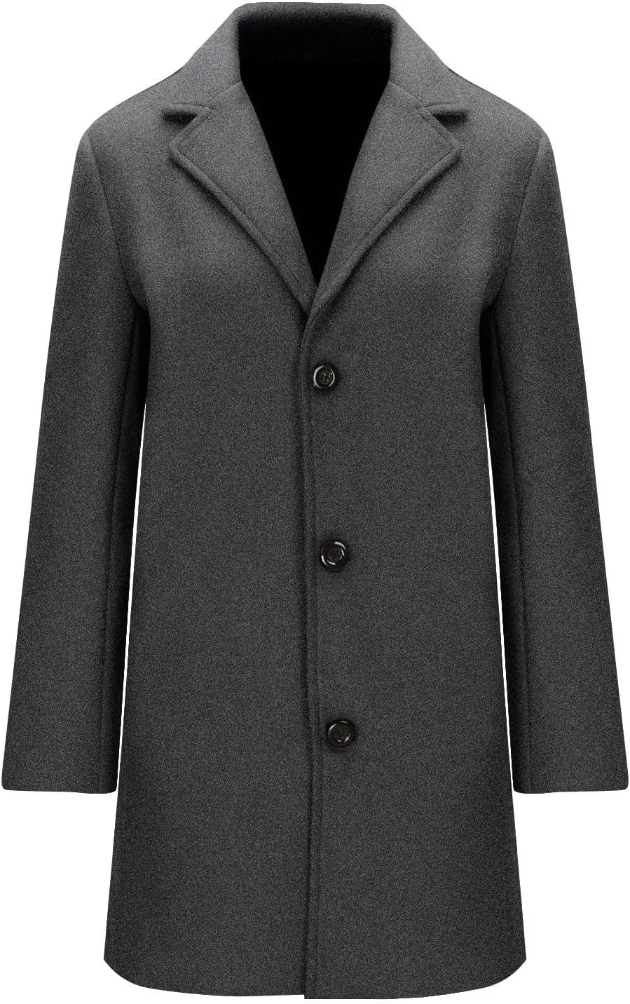 Women's Winter Wool Blend Pea Coat Single Breasted Casual Trench Coats Overcoat Long Elegant Coats Slim Fit Jackets
