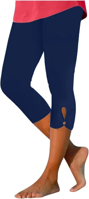 Xiaojmake Womens Capris for Summer Dressy High Waist Cropped Yoga Pants Comfy Stretchy Leggings Workout Compression Pants