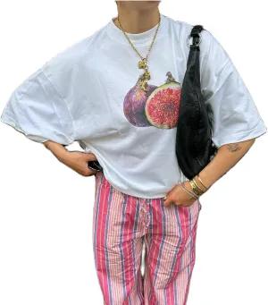 Y2k Women Oversized Graphic Tee Shirt Cute Fruit Print Crew Neck Preppy Baggy Tshirt Vintage Aesthetic Streetwear