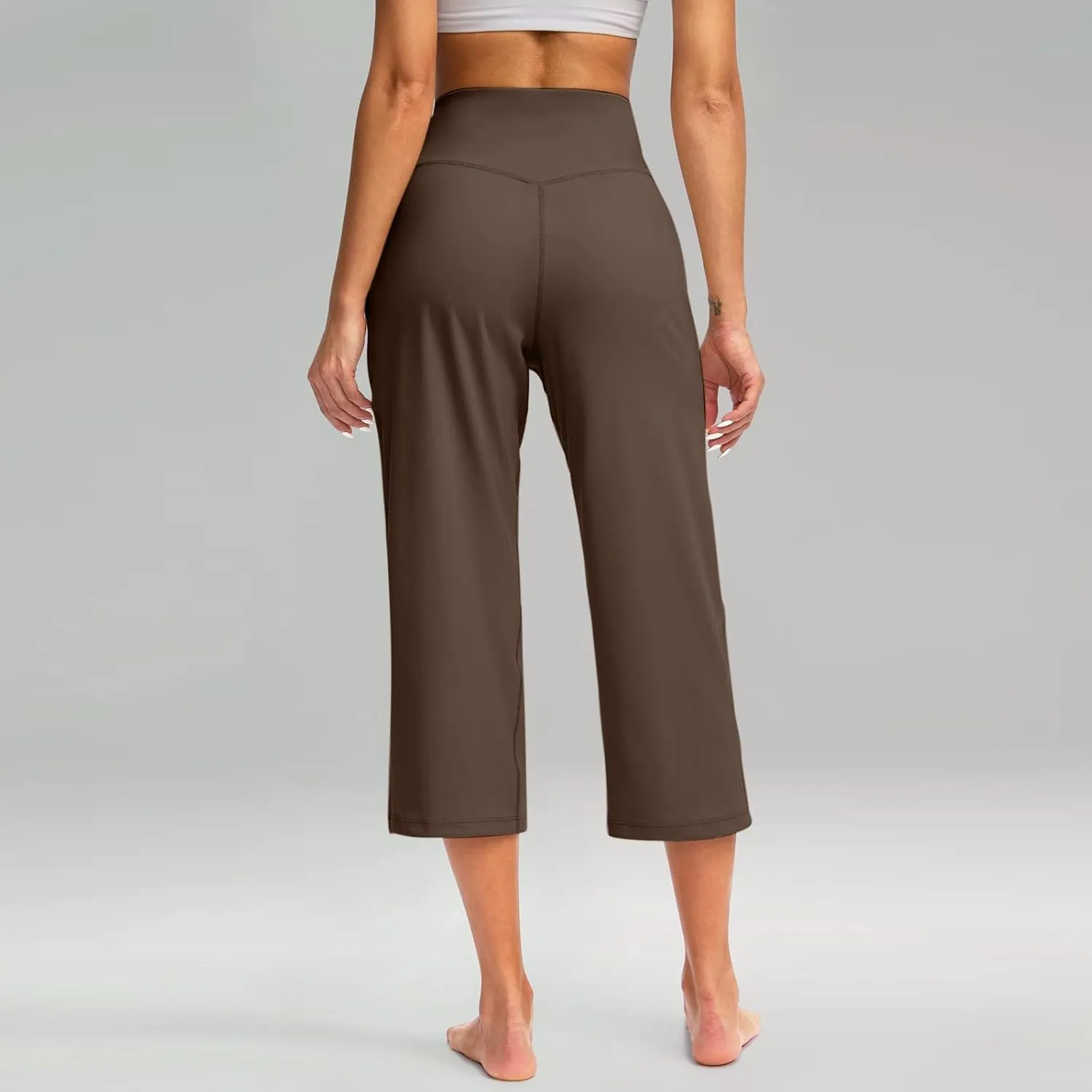 Yoga Pant for Women High Waist Comfy Baggy Wide Leg Cropped Trouser 2025 Summer Hiking Workout Sweatpants with Pocket