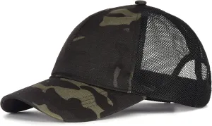Zylioo XXL Oversize Camo Trucker Cap,Adjustable Camouflage Mesh Trucker Hats,Breatable Running Hat for Big Heads