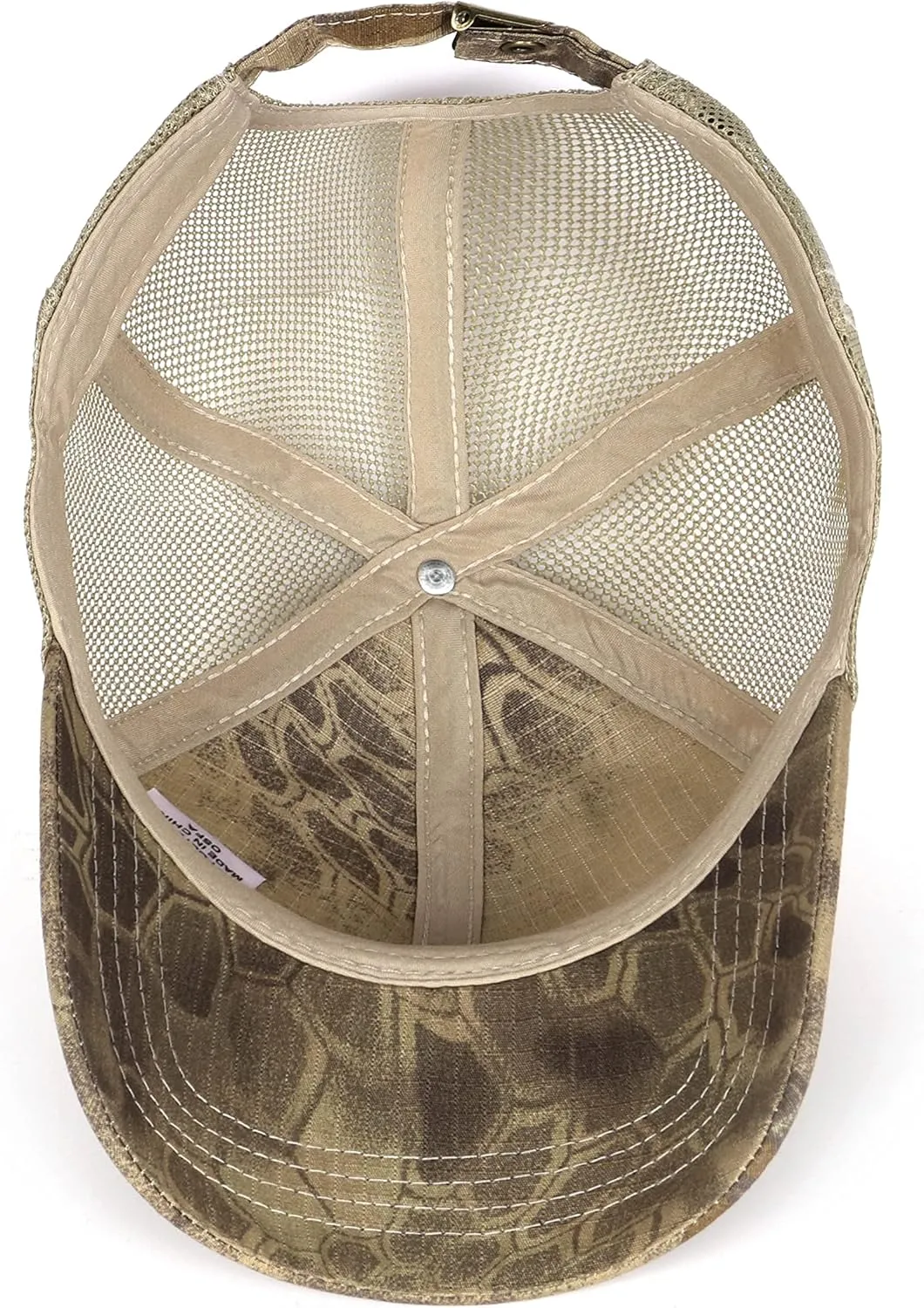 Zylioo XXL Oversize Camo Trucker Cap,Adjustable Camouflage Mesh Trucker Hats,Breatable Running Hat for Big Heads